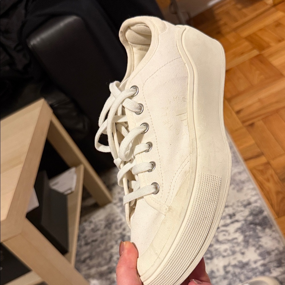 Adidas by Stella McCartney Off-White Canvas Sneakers